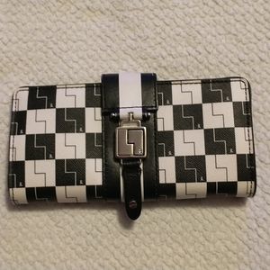 L.A.M.B. Black & White Checkered Wallet